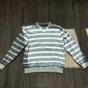 Vineyard Vines Stripe V Neck Sweater
